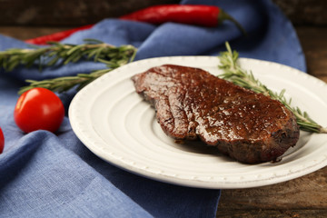 Composition with tasty roasted meat