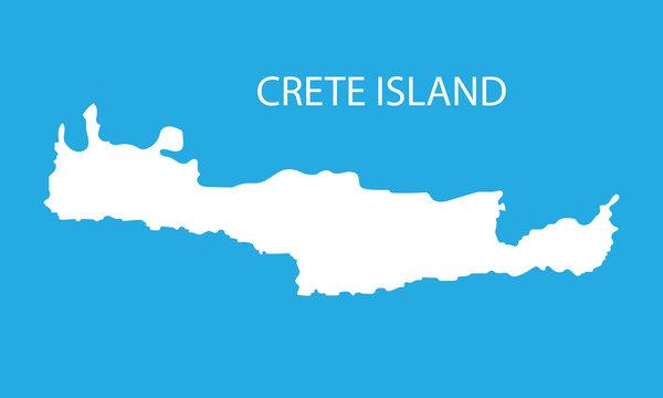 white map of Crete