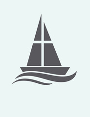 Ship Christian Logo, art vector design