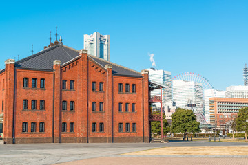 View of modern city in Yokohama, Japan
