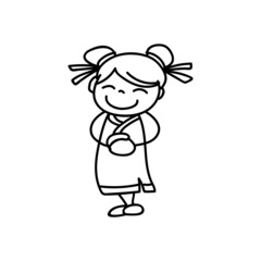 hand drawing Chinese New Year cartoon character