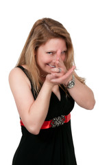 Fototapeta premium Woman Finger Gun
