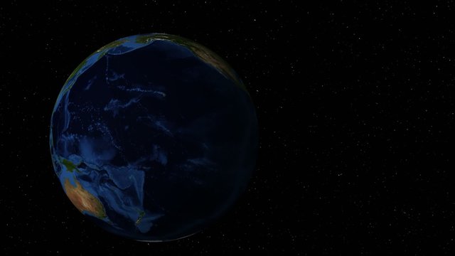 Rotating earth in zooms in to Africa with special highlights