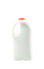 Fresh milk bottle isolated on white background