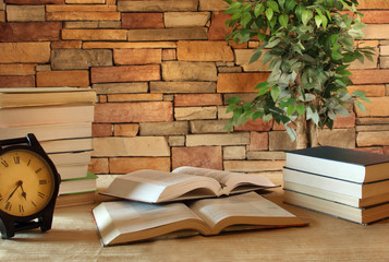 Books in a study room