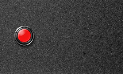start red push button on black plastic background
