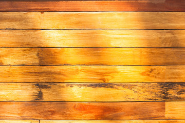Natural light on wood plank wall texture background