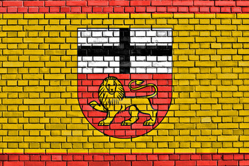 flag of Bonn painted on brick wall