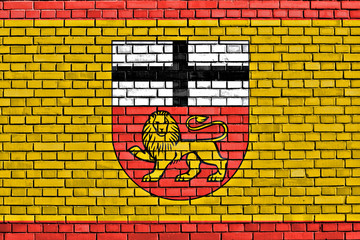 Fototapeta premium flag of Bonn painted on brick wall