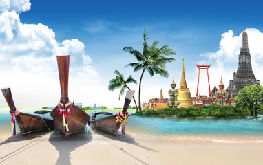 Thailand travel background, concept - 78029720