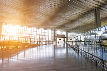 passenger in the Hong Kong airport.interior of the airport