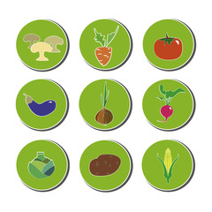 vegetables icons