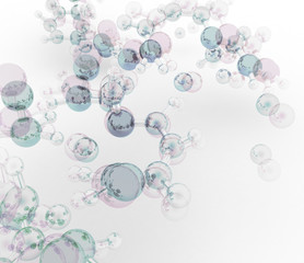 3d render of molecule background