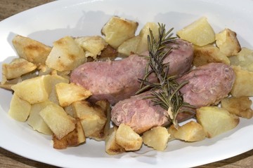 sausages and potatoes
