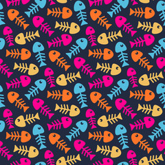 Bright fish bones pattern