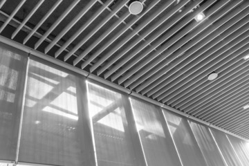 Black and white of Modern building