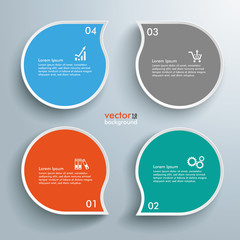 Drops Shapes 4 Options Speech Bubbles