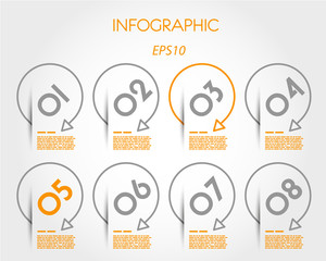 linear round infographic marker