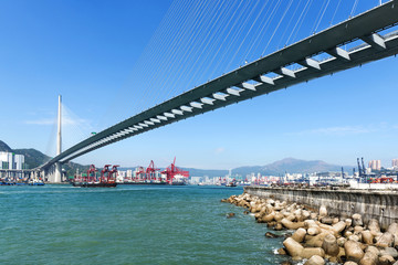Stonecutters bridge in Hong Kong