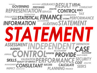 STATEMENT word cloud, business concept