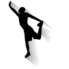 Vector silhouette of a man.