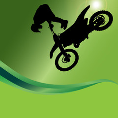 Vector silhouette of a motorcycle.