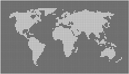World map dots metal gray EPS 10