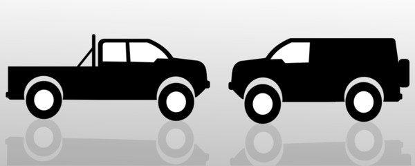 Vector silhouette of the car.