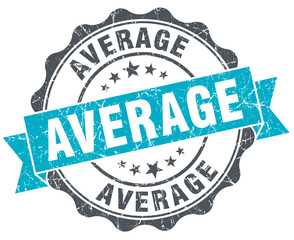 average vintage turquoise seal isolated on white