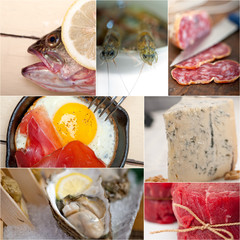 high protein food collection collage