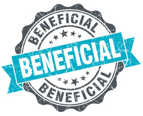 Fototapeta premium beneficial vintage turquoise seal isolated on white