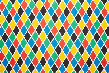 Harlequin colorful diamond pattern, texture background - 78038174