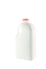 Fresh milk bottle isolated on white background