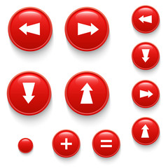 Directional buttons red
