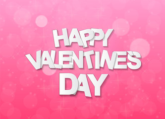 Fototapeta na wymiar Happy Valentines Day Card. Vector Illustration