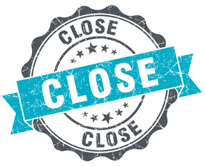 close vintage turquoise seal isolated on white