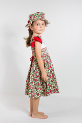 Portrait of preschooler girl in summer dress