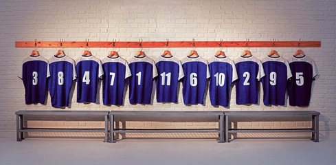 Blue and white Football shirts - Powered by Adobe