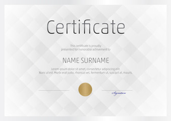 certificate, Diploma of completion, vector design template