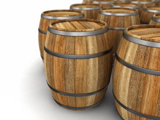 Fototapeta premium wine barrel (clipping path included)