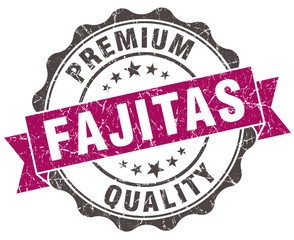 Fototapeta premium fajitas grunge violet seal isolated on white