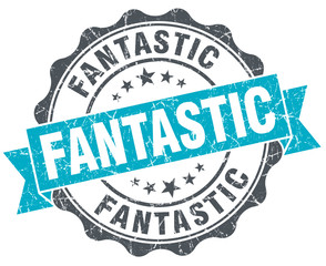 Fototapeta premium fantastic vintage turquoise seal isolated on white