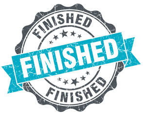 Obraz premium finished vintage turquoise seal isolated on white