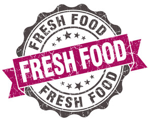 Fototapeta premium fresh food grunge violet seal isolated on white