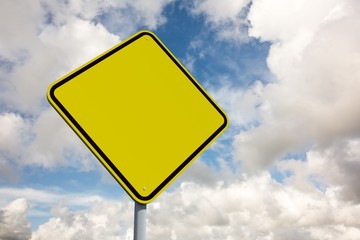 Composite image of hexagon sign