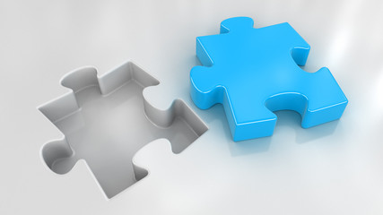 Colored Puzzle (clipping path included)