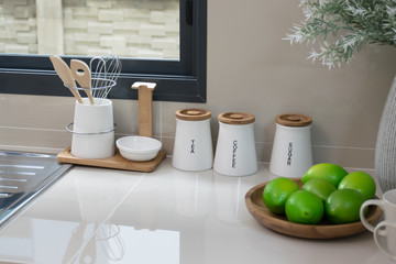 modern pantry with utensil in kitchen