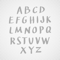 Alphabet letters. Hand drawn illustration by inc. Vector