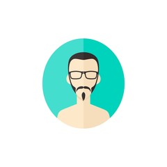 man hipster avatar user picture cartoon character