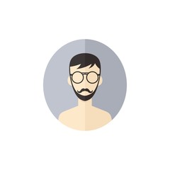 man hipster avatar user picture cartoon character